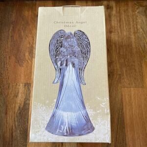 Cracker Barrel Acrylic Christmas Lightning Up Angel Decor TESTED